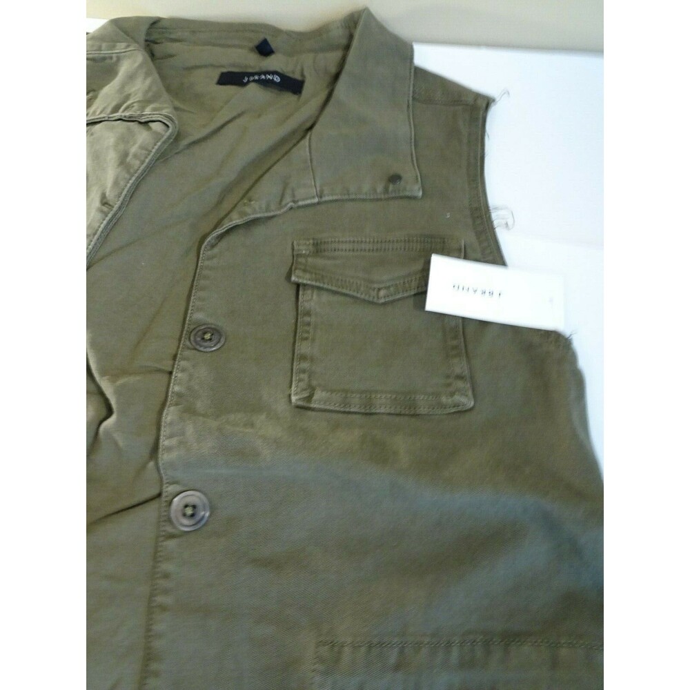 J Brand Women's Distress Trooper Vest Jacket Olive Sz S NWOT 248.00 - Picture 6 of 9